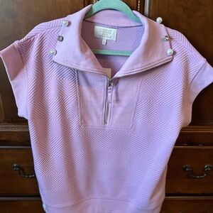 Simply Southern Lavender Short Sleeve Blouse